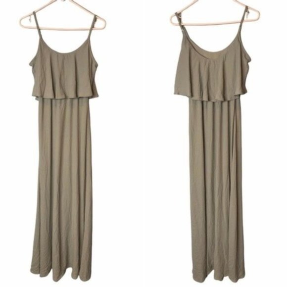NEW Show Me Your Mumu Silver Sage Caitlin Ruffle Maxi Dress XXS - Picture 2 of 8